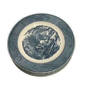 5 Vintage Currier & Ives The Old‎ Grist Mill 10" Royal China Dinner Plates USA